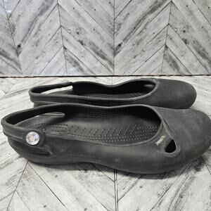 Crocs Jayna Slingback Ballet Flats Black Size 10 Casual
